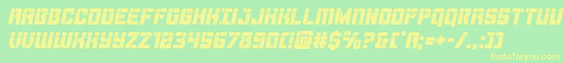 Thundertrooperlaserital Font – Yellow Fonts on Green Background
