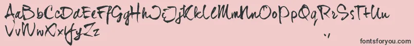 Djhtrial Font – Black Fonts on Pink Background