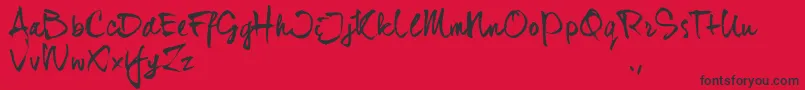 Djhtrial Font – Black Fonts on Red Background