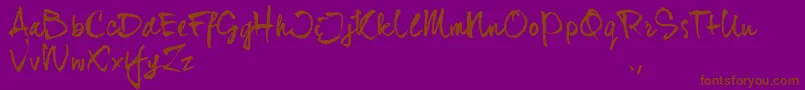 Djhtrial Font – Brown Fonts on Purple Background