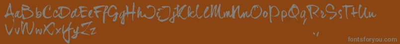Djhtrial Font – Gray Fonts on Brown Background