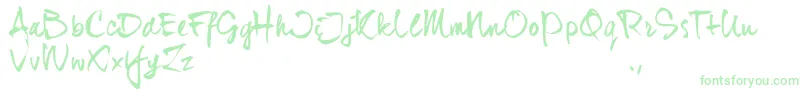 Djhtrial Font – Green Fonts on White Background