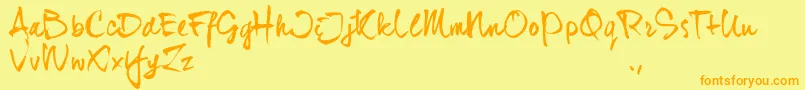 More about Djhtrial Font Djhtrial Font – Orange Fonts on Yellow Background