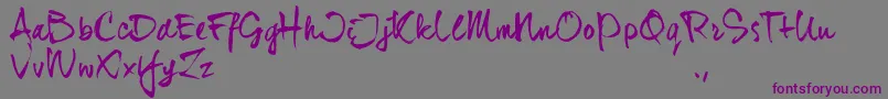Djhtrial Font – Purple Fonts on Gray Background