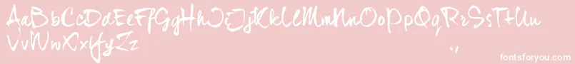 Djhtrial Font – White Fonts on Pink Background