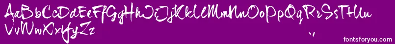 Djhtrial Font – White Fonts on Purple Background