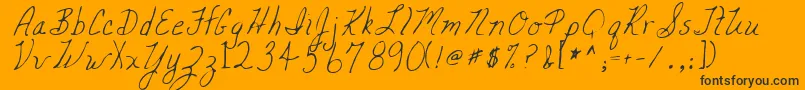 MickeyRegular Font – Black Fonts on Orange Background