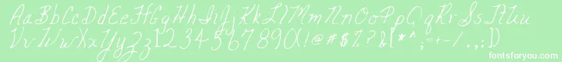 MickeyRegular Font – White Fonts on Green Background