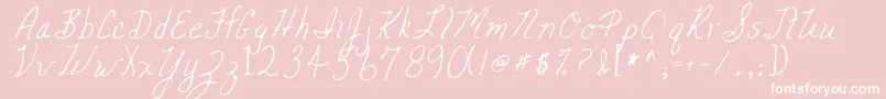 MickeyRegular Font – White Fonts on Pink Background
