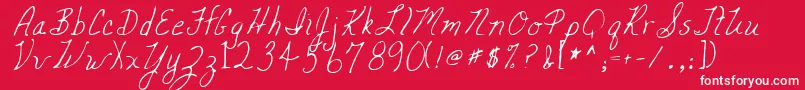 MickeyRegular Font – White Fonts on Red Background