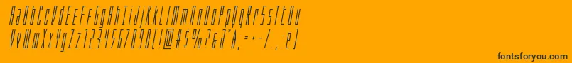 Phantaconital Font – Black Fonts on Orange Background