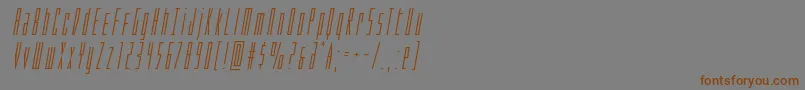 フォントPhantaconital – 茶色の文字が灰色の背景にあります。