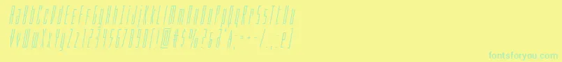 フォントPhantaconital – 黄色い背景に緑の文字