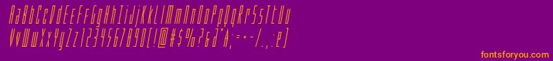 フォントPhantaconital – 紫色の背景にオレンジのフォント