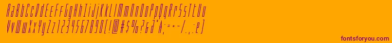 フォントPhantaconital – オレンジの背景に紫のフォント