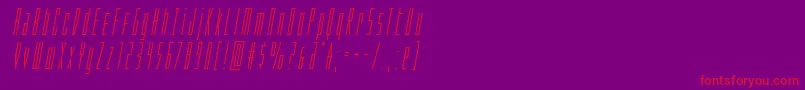 フォントPhantaconital – 紫の背景に赤い文字