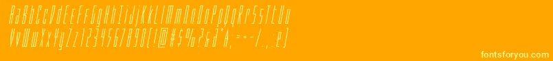 Phantaconital Font – Yellow Fonts on Orange Background