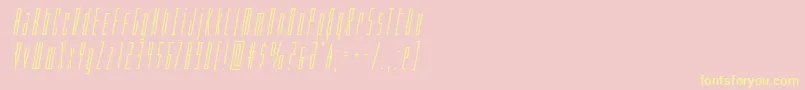 Phantaconital Font – Yellow Fonts on Pink Background