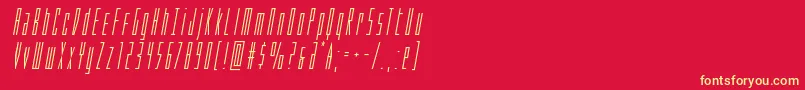 Phantaconital Font – Yellow Fonts on Red Background