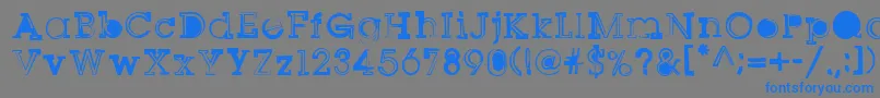 Sqserifone Font – Blue Fonts on Gray Background