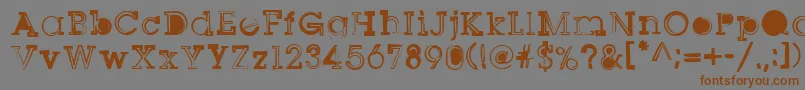 Sqserifone Font – Brown Fonts on Gray Background