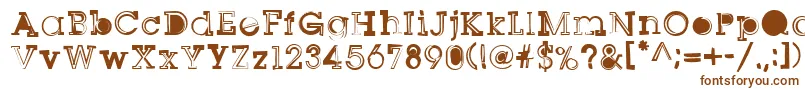 Sqserifone Font – Brown Fonts on White Background