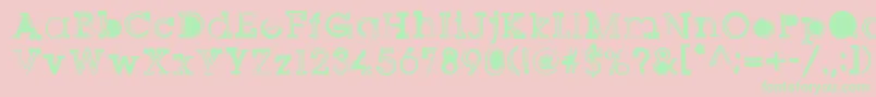 Sqserifone Font – Green Fonts on Pink Background