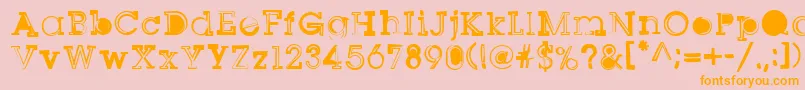 Sqserifone Font – Orange Fonts on Pink Background