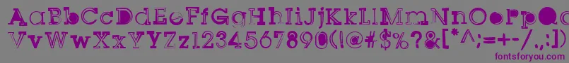 Sqserifone Font – Purple Fonts on Gray Background