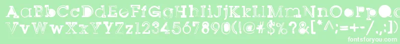 Sqserifone Font – White Fonts on Green Background