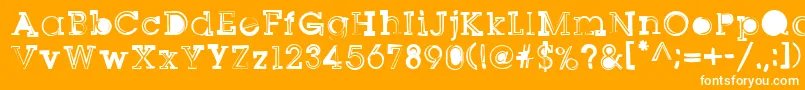 Sqserifone Font – White Fonts on Orange Background