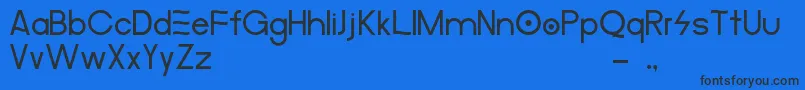 MerulaAlternative Font – Black Fonts on Blue Background