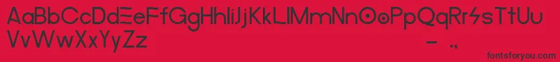 MerulaAlternative Font – Black Fonts on Red Background