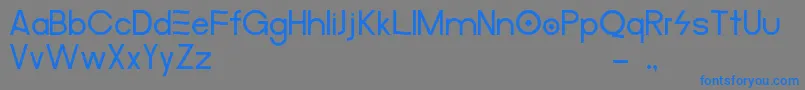 フォントMerulaAlternative – 灰色の背景に青い文字