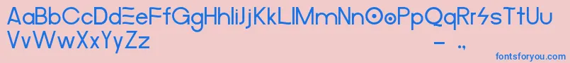 MerulaAlternative Font – Blue Fonts on Pink Background