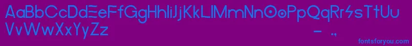 MerulaAlternative-fontti – siniset fontit violetilla taustalla