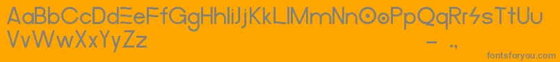 MerulaAlternative-Schriftart – Graue Schriften auf orangefarbenem Hintergrund