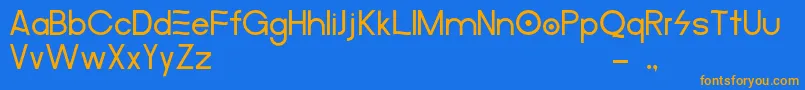 MerulaAlternative Font – Orange Fonts on Blue Background