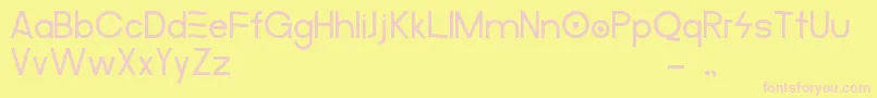 MerulaAlternative Font – Pink Fonts on Yellow Background