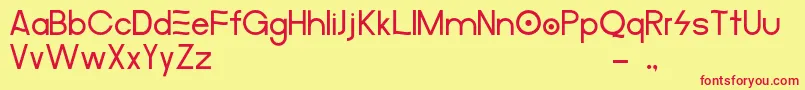 MerulaAlternative Font – Red Fonts on Yellow Background