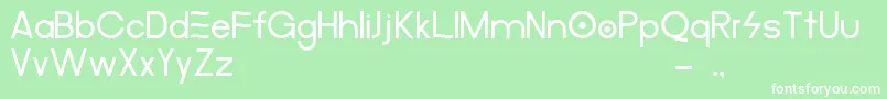 MerulaAlternative Font – White Fonts on Green Background