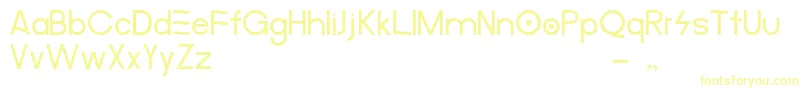 フォントMerulaAlternative – 白い背景に黄色の文字
