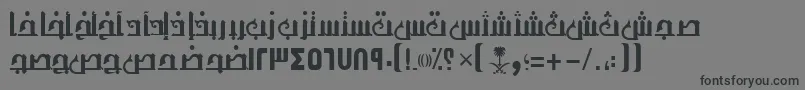 フォントAymThghr1SUNormal. – 黒い文字の灰色の背景