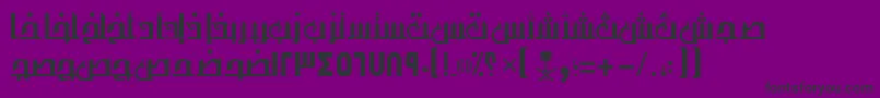 Шрифт AymThghr1SUNormal. – чёрные шрифты на фиолетовом фоне