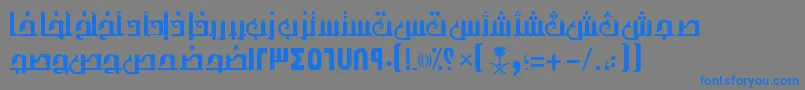 Шрифт AymThghr1SUNormal. – синие шрифты на сером фоне