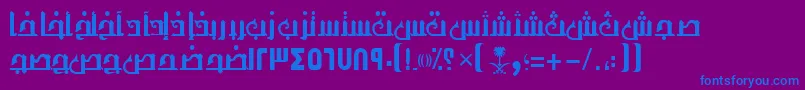 fuente AymThghr1SUNormal. – Fuentes Azules Sobre Fondo Morado