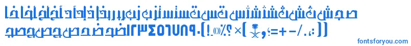 AymThghr1SUNormal. Font – Blue Fonts on White Background