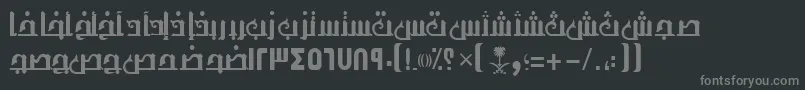 Шрифт AymThghr1SUNormal. – серые шрифты на чёрном фоне