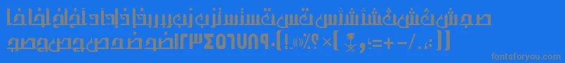 Шрифт AymThghr1SUNormal. – серые шрифты на синем фоне