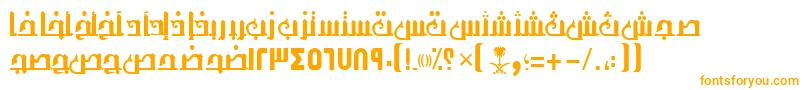 AymThghr1SUNormal. Font – Orange Fonts on White Background